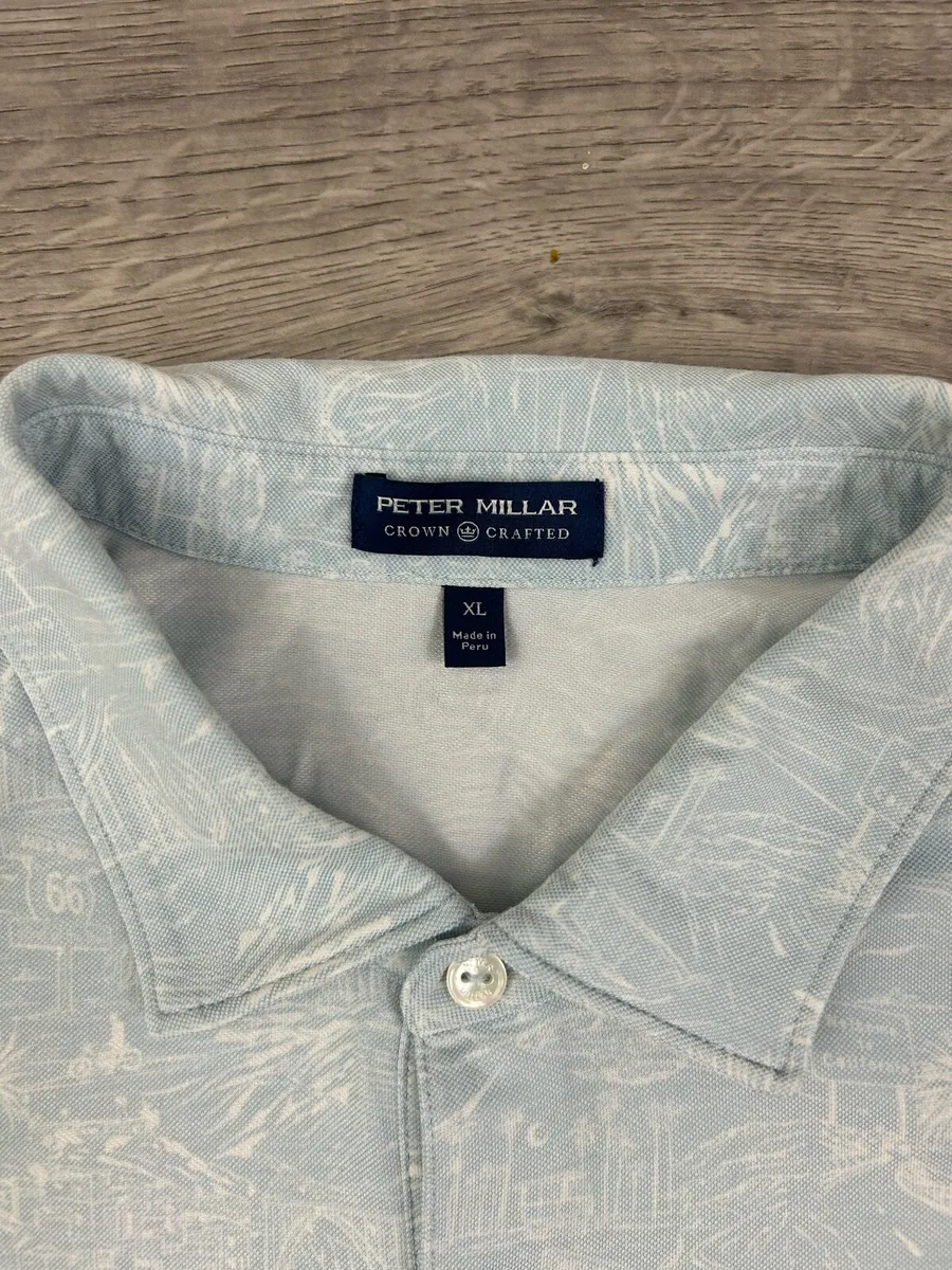 Peter Millar Patterned Golf Polo Shirt Mens XL/XXL - Image 4