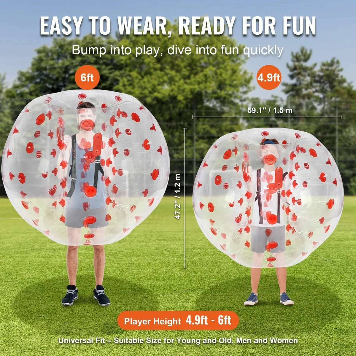 Inflatable Bumper Bubble Balls Body Zorb Ball Soc - Image 1