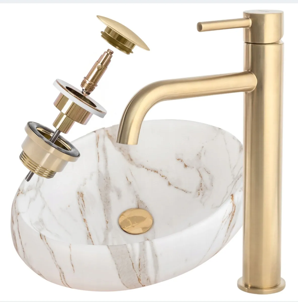 Washbasin set + tap + stopper - Image 3