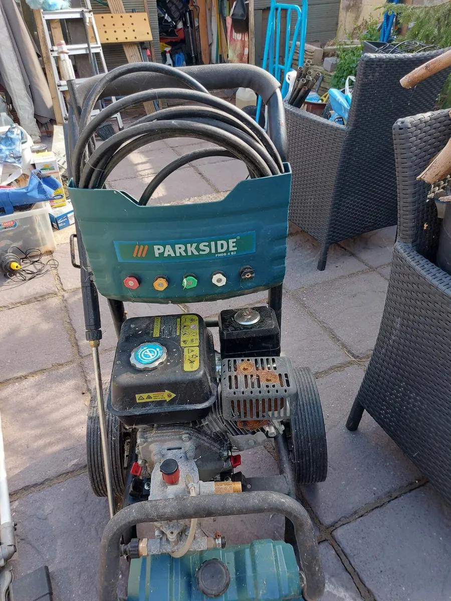 Petrol power washer and hedge trimmers /chain saw - Image 2