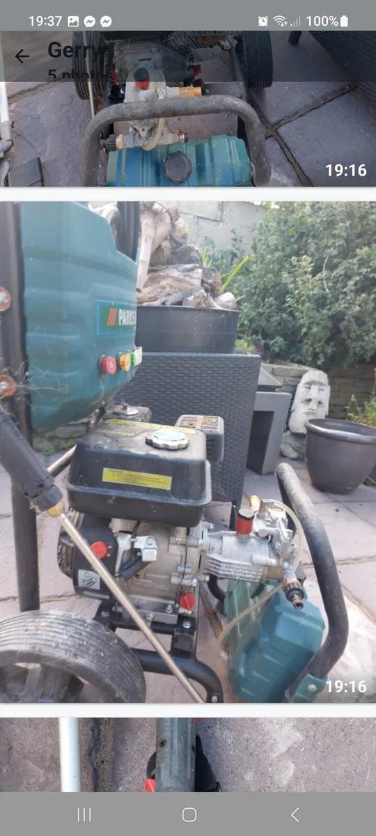 Petrol power washer and hedge trimmers /chain saw - Image 3