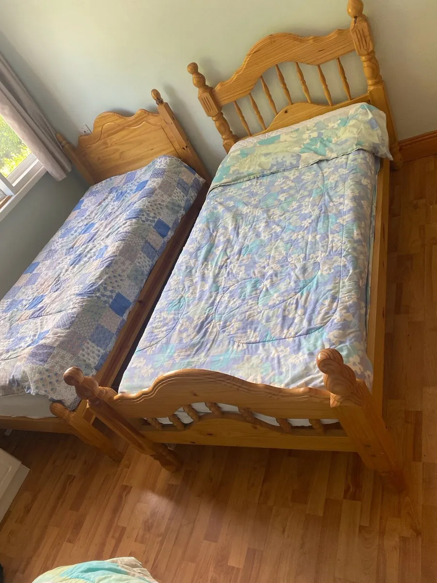 Pine single beds - Image 1