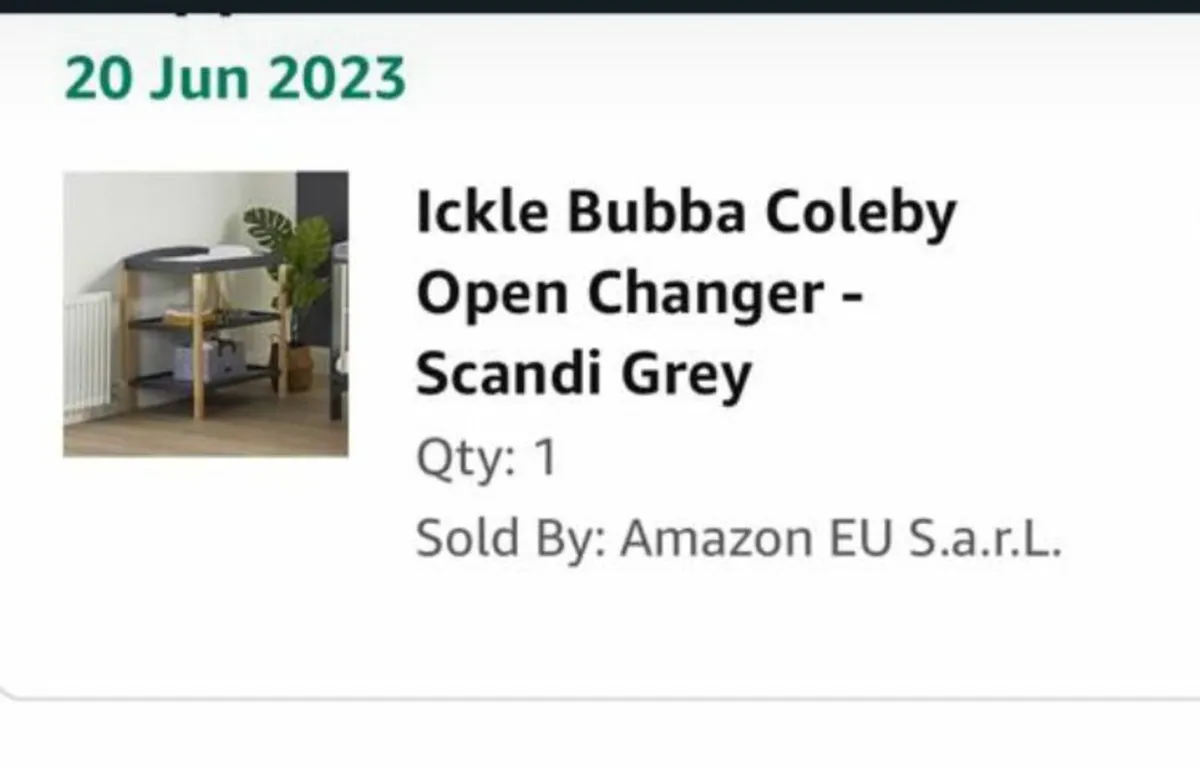 Cot and Baby changer (Dark Grey) - Image 2