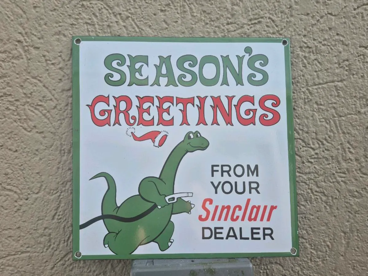 VINTAGE SINCLAIR MOTOR OIL GASOLINE PORCELAIN - Image 1