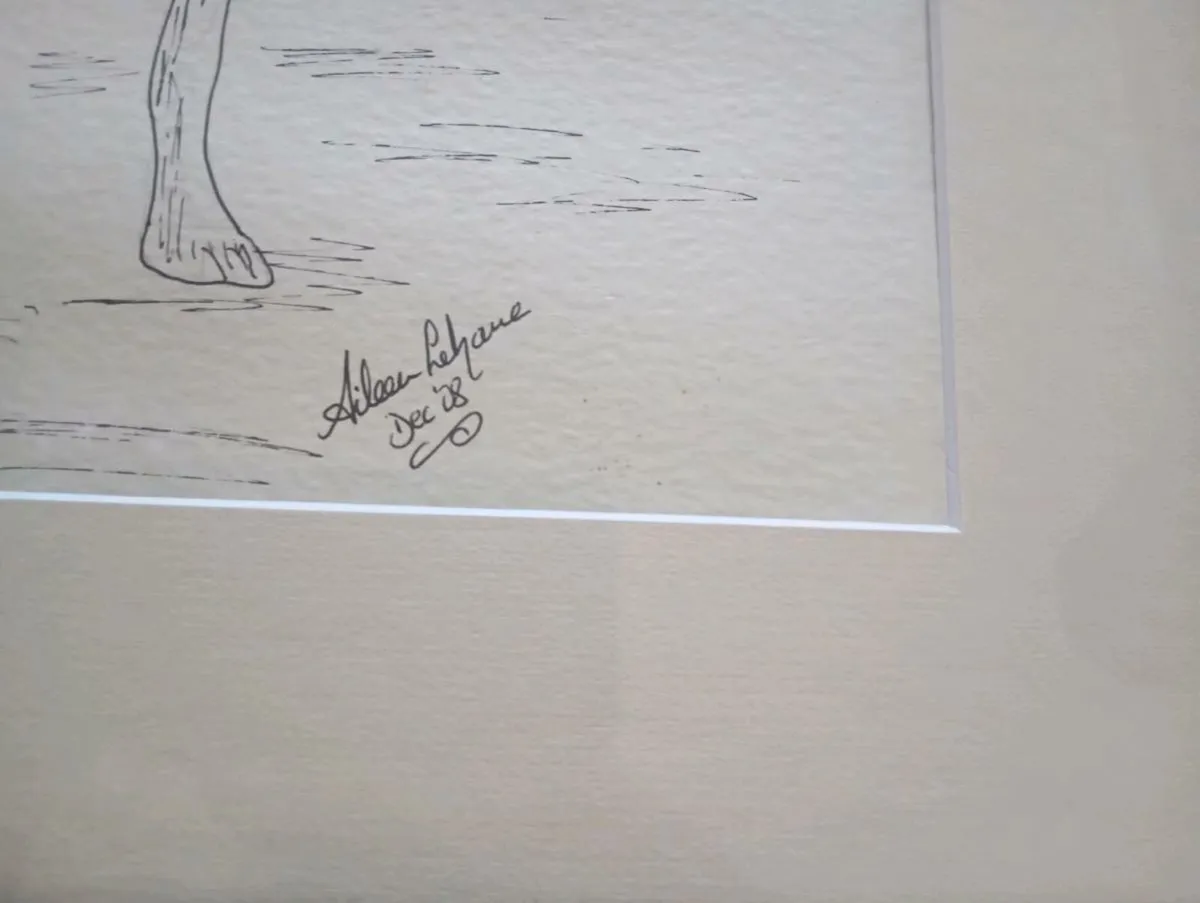 Signed sketch of Greyhounds - Image 3