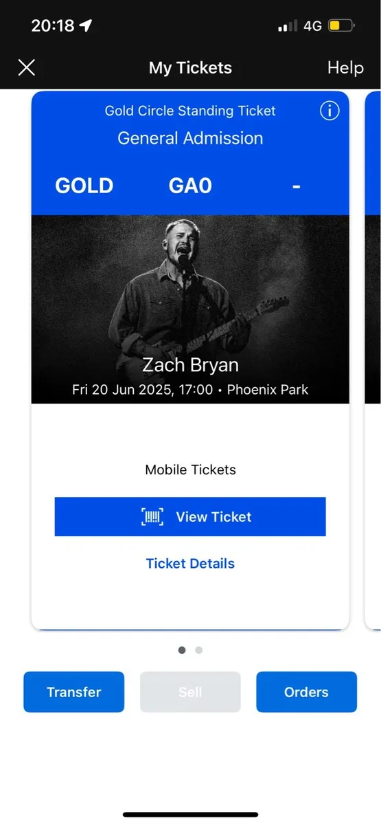 Zach Bryan tickets x2 - Friday 20th June - Image 1