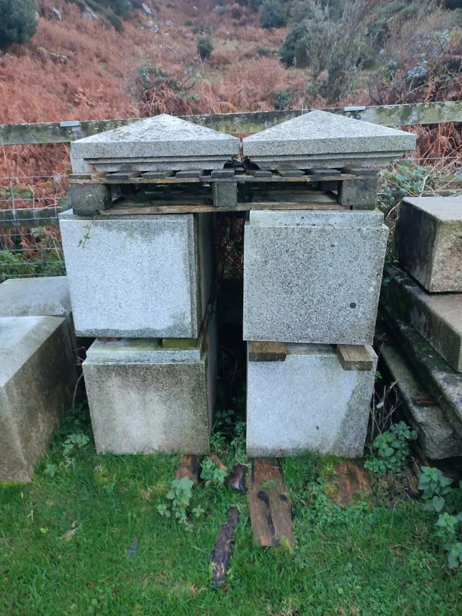 Granite gate piers and caps - Image 4