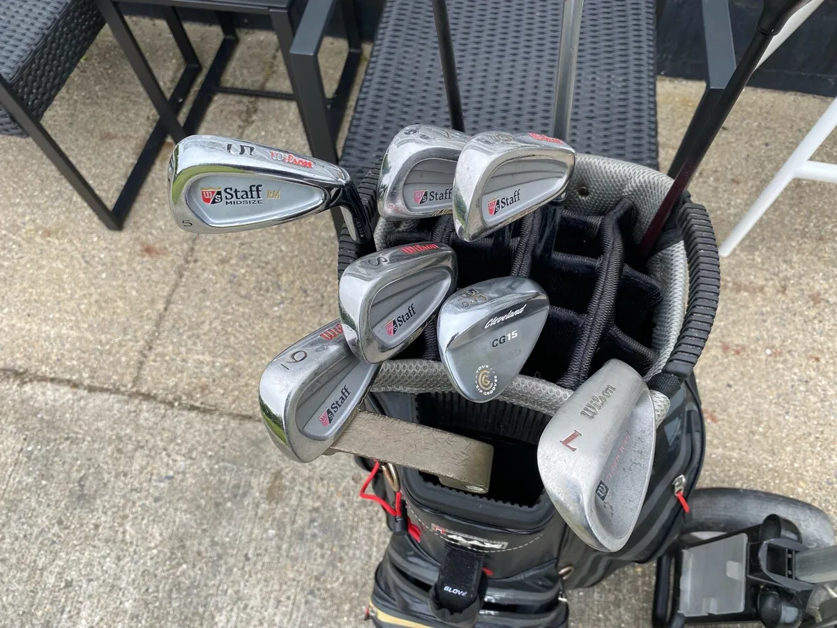 Full set golf clubs bag and trolley - Image 4