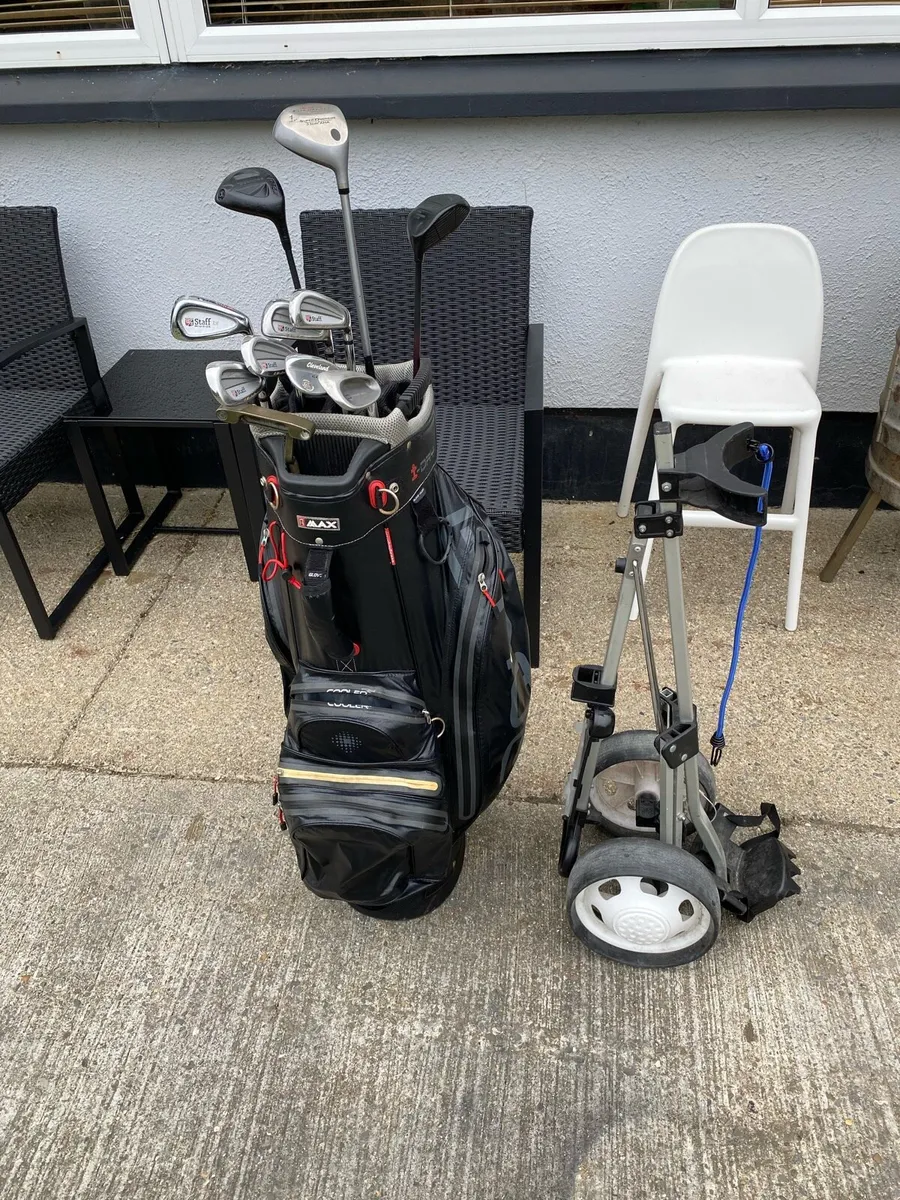 Full set golf clubs bag and trolley - Image 2