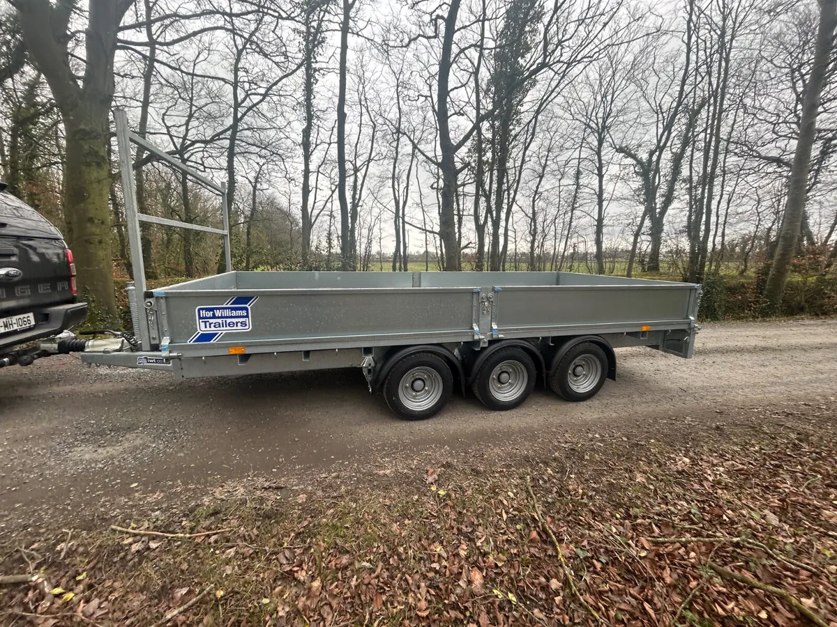 New Ifor Williams 14ft Tri Axle Dropside Trailer - Image 1