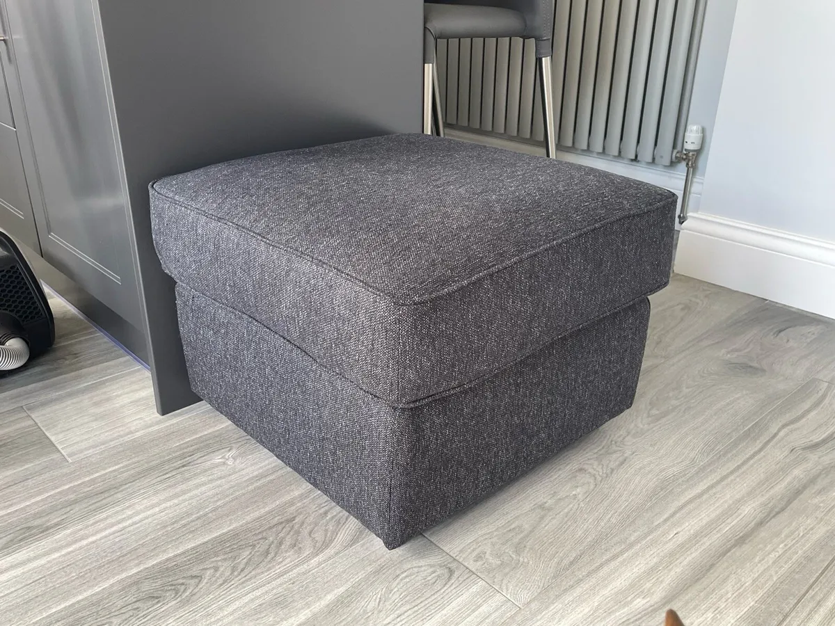 EZLiving Interiors Anthracite Footstool - Image 1