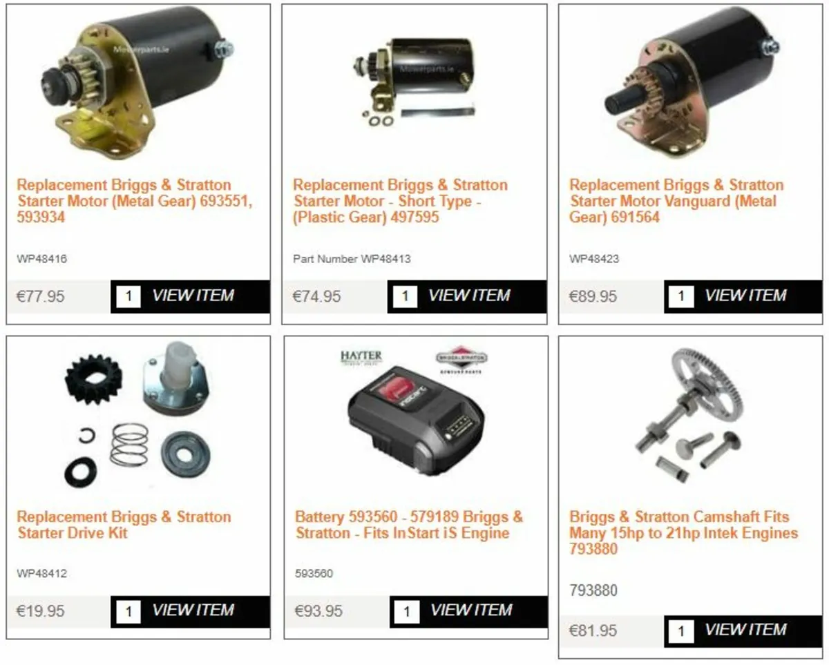 Briggs & Stratton Spare Parts - Image 1