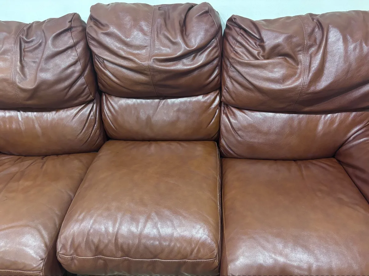 Three Seater leather Sofa lazy boy - Image 3