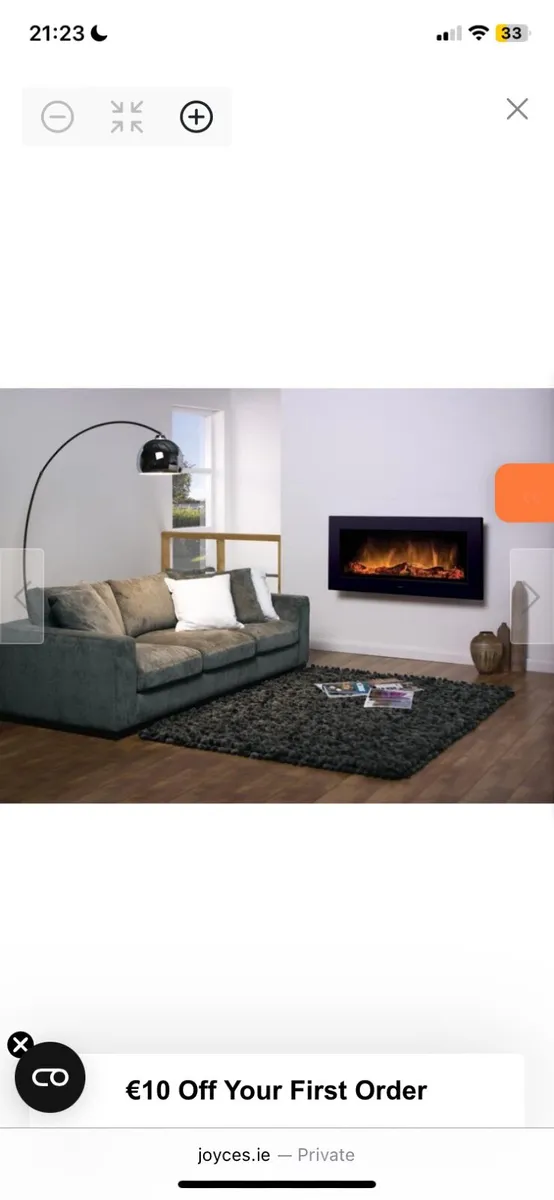 Dimplex Optiflame Wall Mounted Electric Fire SP16E - Image 1