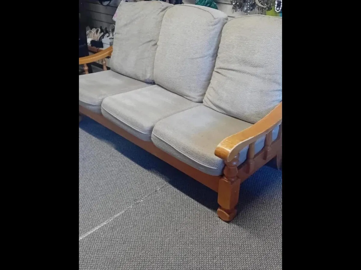 3 seater sofa very strong wood