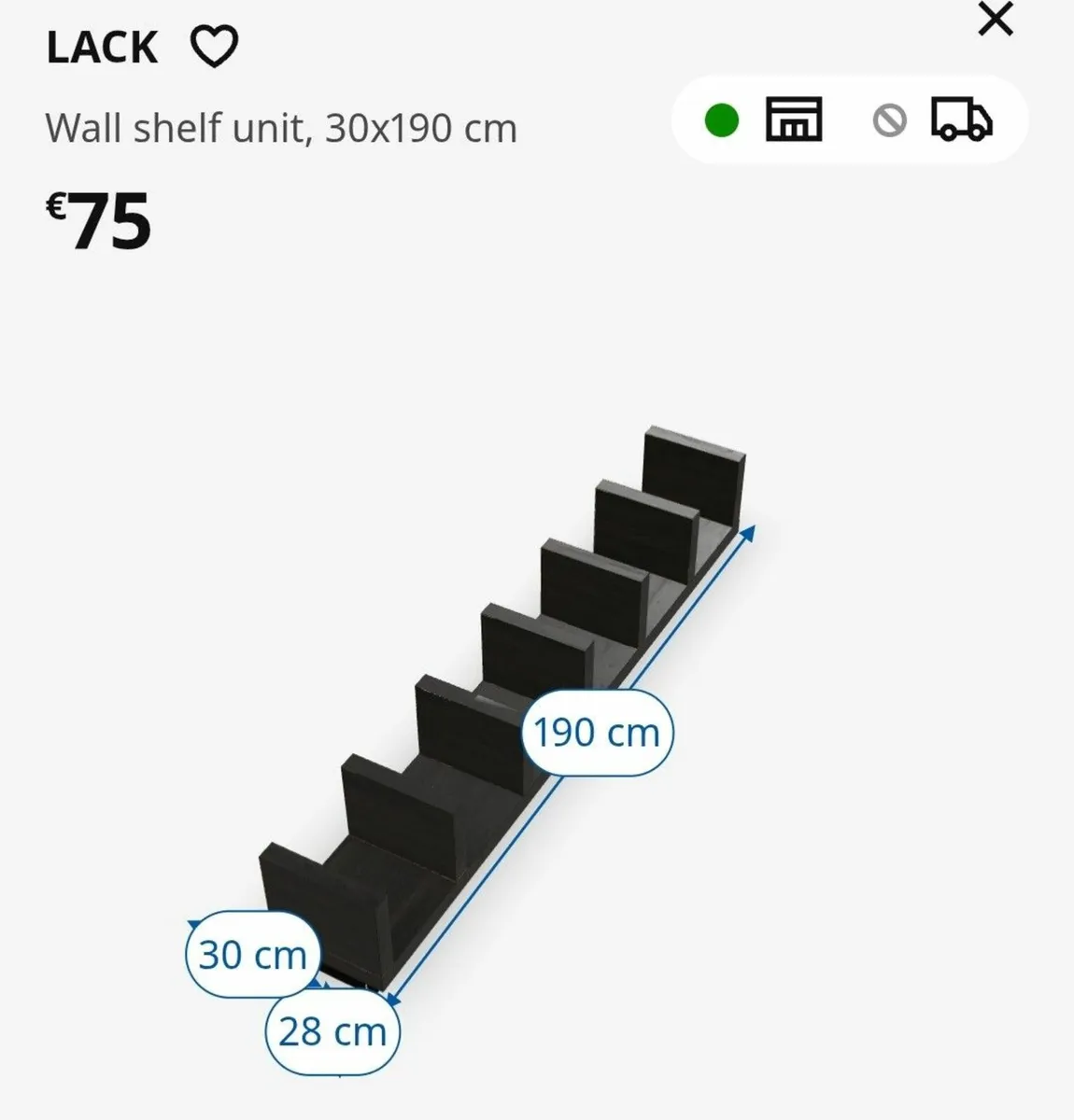 Ikea Lack wall shelf unit x 2 - Image 3