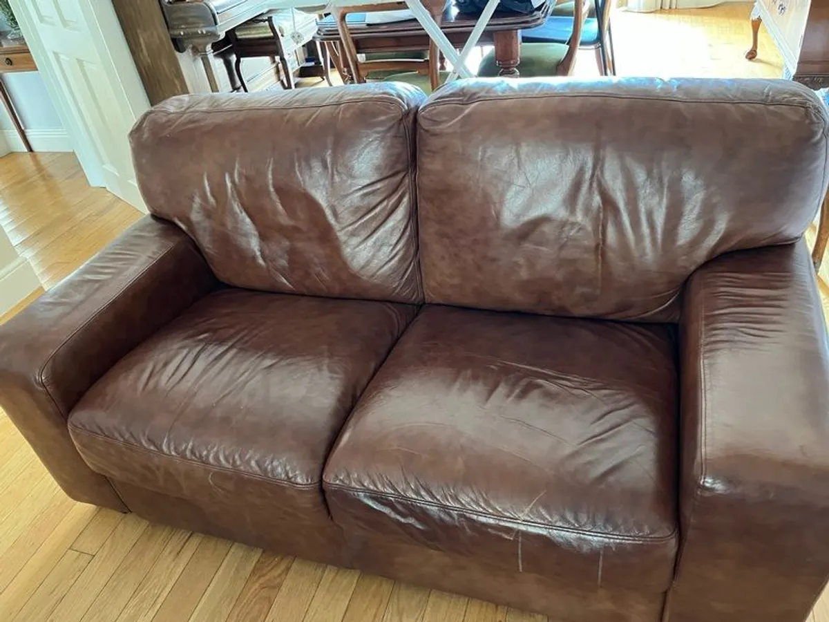 FREE 2 seater leather couch - Image 1