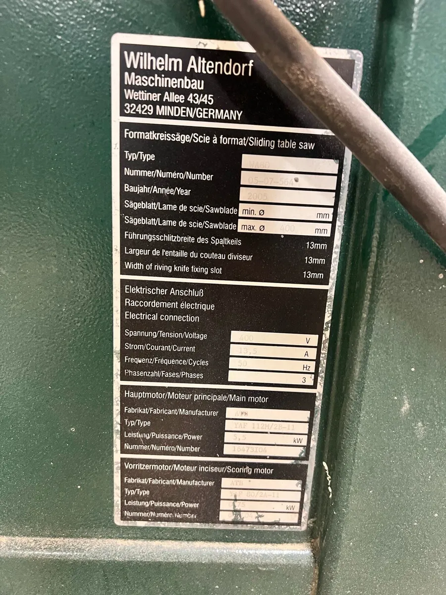 ALTENDORF (WA80) 3200 table 3 phrase - Image 3