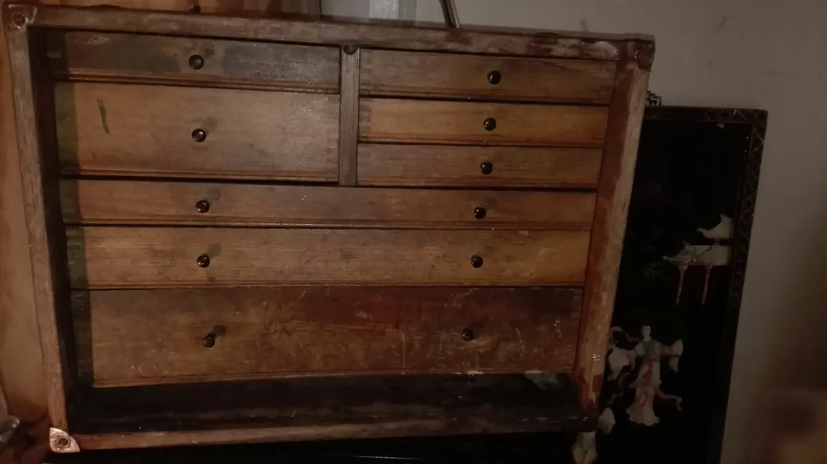 Antique wooden tool box - Image 4