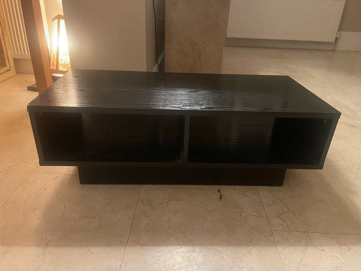 2 Shelf Black TV Or Coffee Table - Can Deliver - Image 1