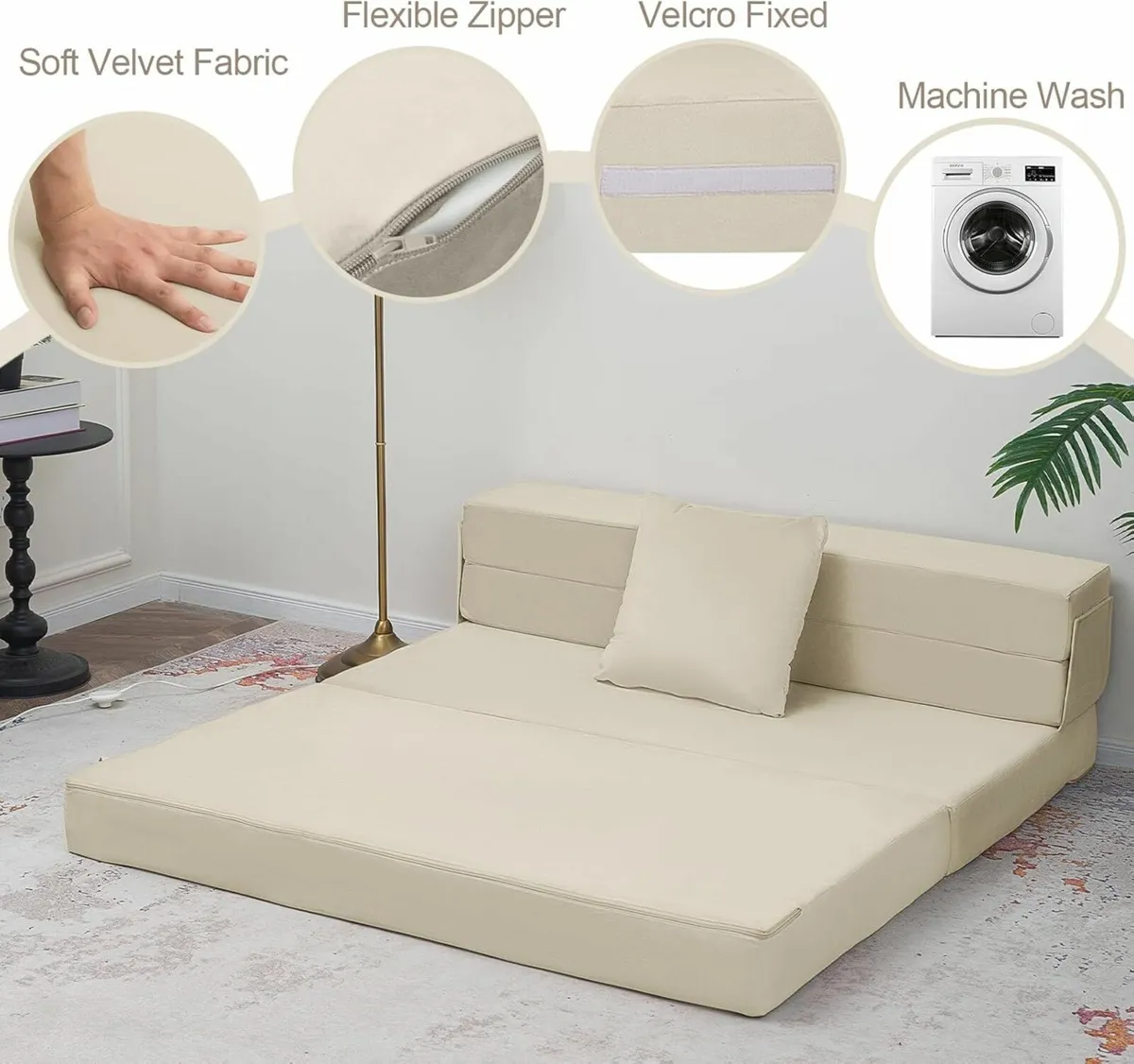 Folding Mattress Double 135x190x13 Sofa couch - Image 2