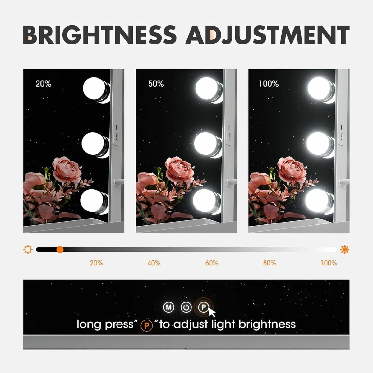 Vanity Mirror 70x55cm Mirror Lights dressing table - Image 3
