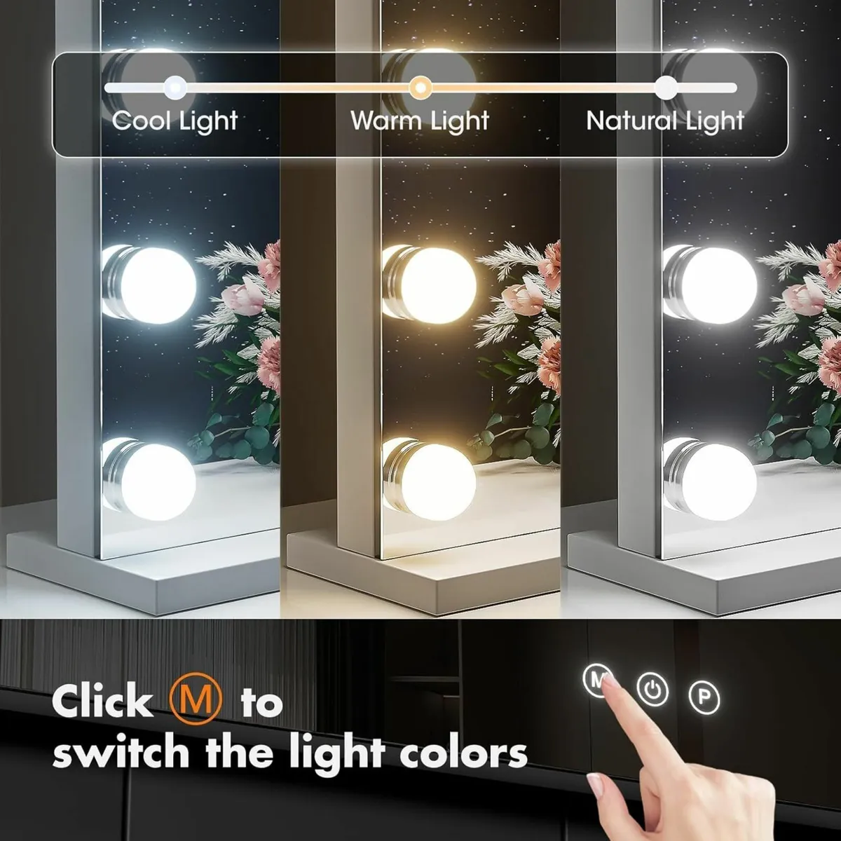 Vanity Mirror 70x55cm Mirror Lights dressing table - Image 4