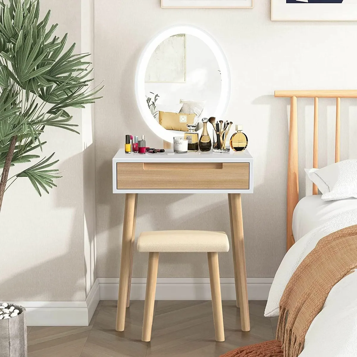Makeup Vanity Dressing Table Dresser LED Mirror - Image 1