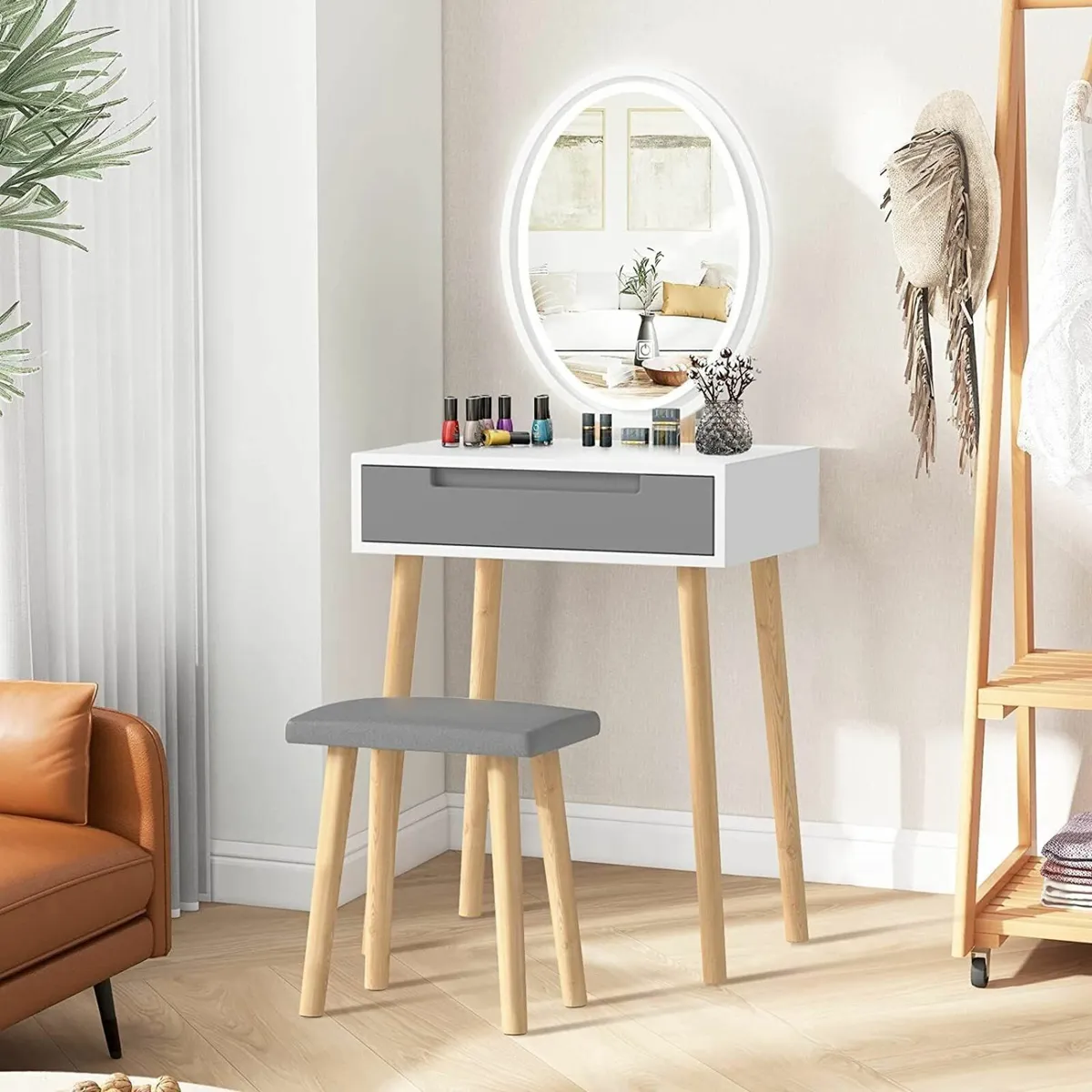 Makeup Vanity Table Set Dressing Table Drawer - Image 4