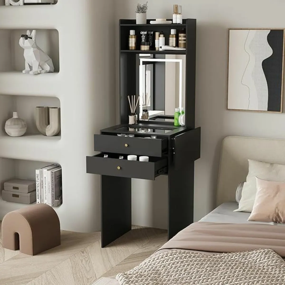 Dressing Table LED Lights, Vanity Table Drawers - Image 1