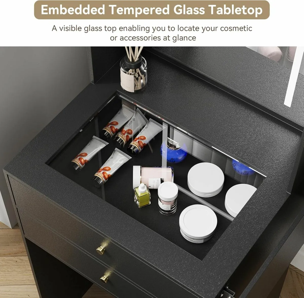 Dressing Table LED Lights, Vanity Table Drawers - Image 3