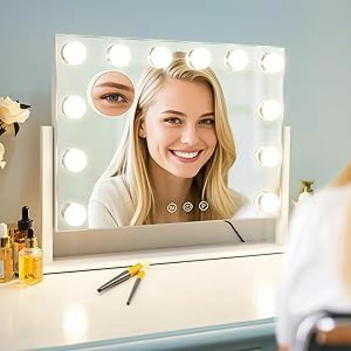 Vanity Mirror Makeup Mirror 3 Color Lights White - Image 2