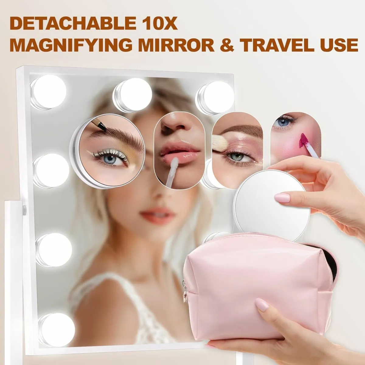 Hollywood Vanity Mirror with Lights Dimmable - Image 2