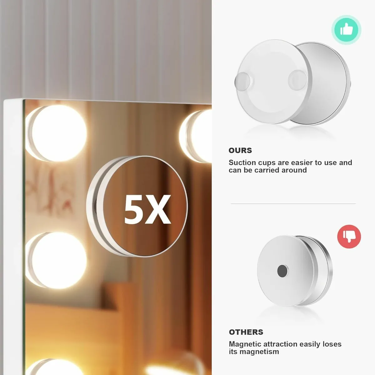 Vanity Mirror Lights, 35 x 28cm Hollywood Mirror - Image 4