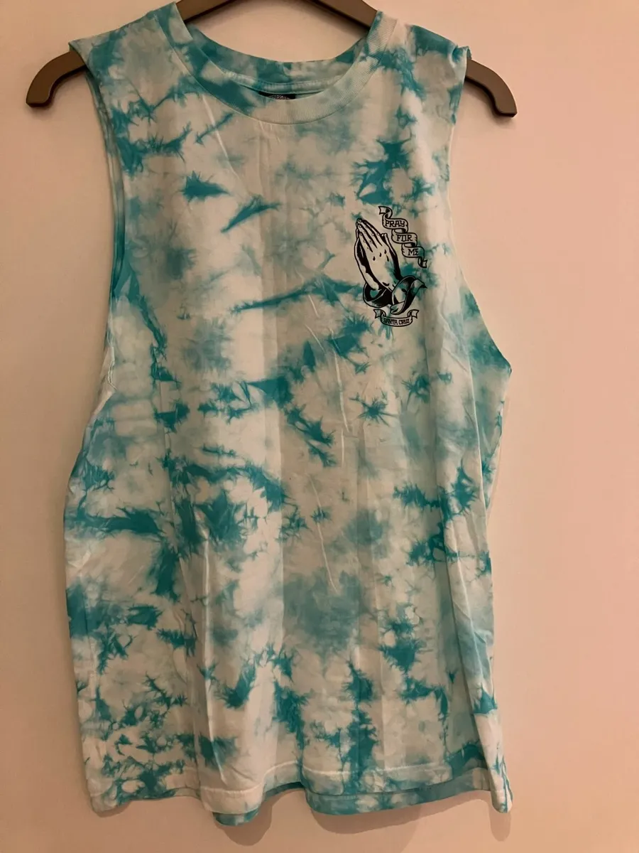 Santa Cruz Blue Tie-Dye Guadalupe Tank Top - Image 3