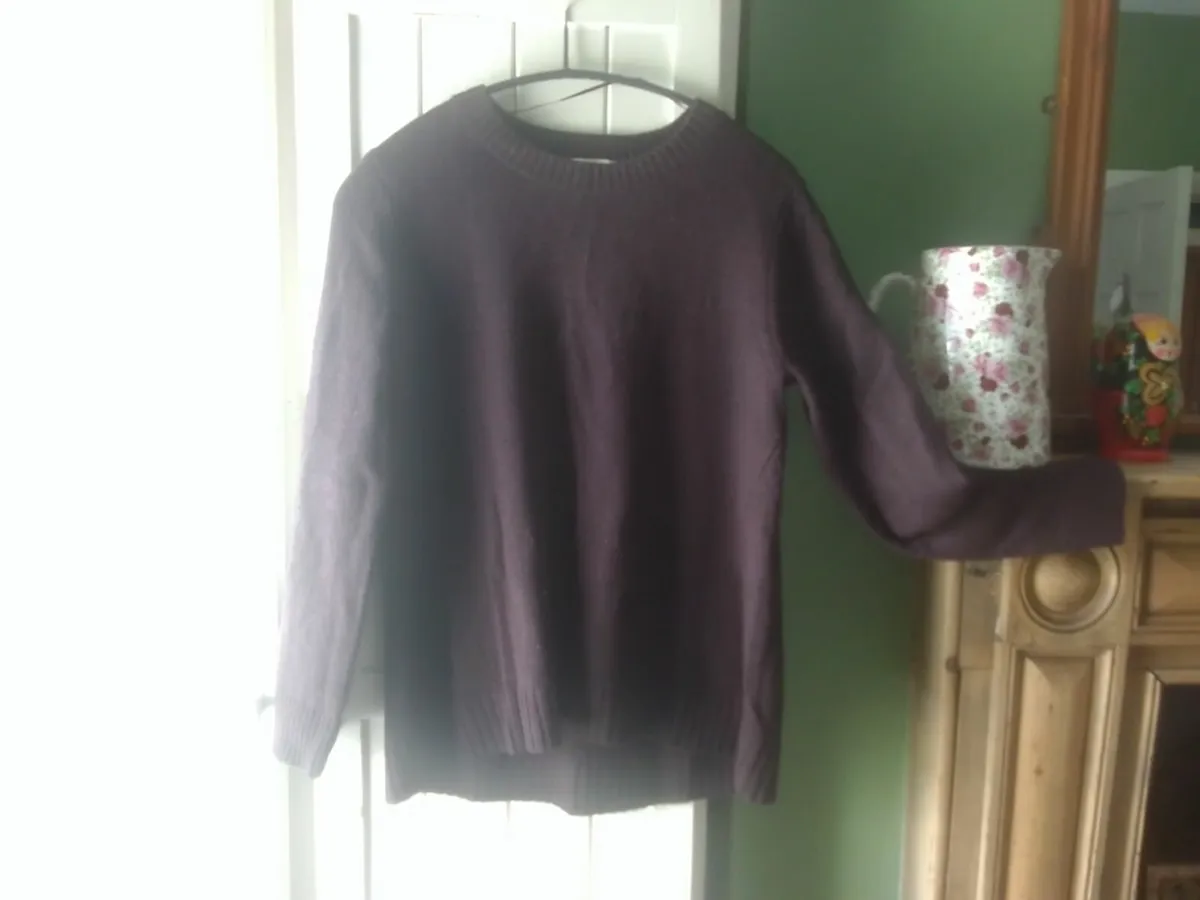 SEA SALT CORNWALL BROWN LAMBSWOOL JUMPER 12-14 - Image 1