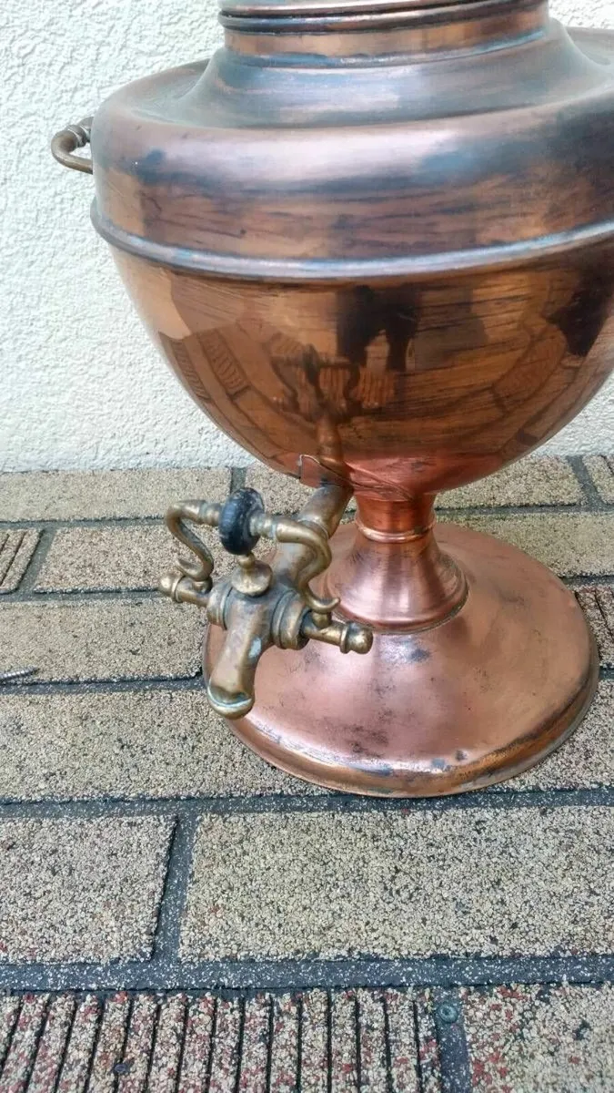 Antique Copper and Brass Samavor - Image 2