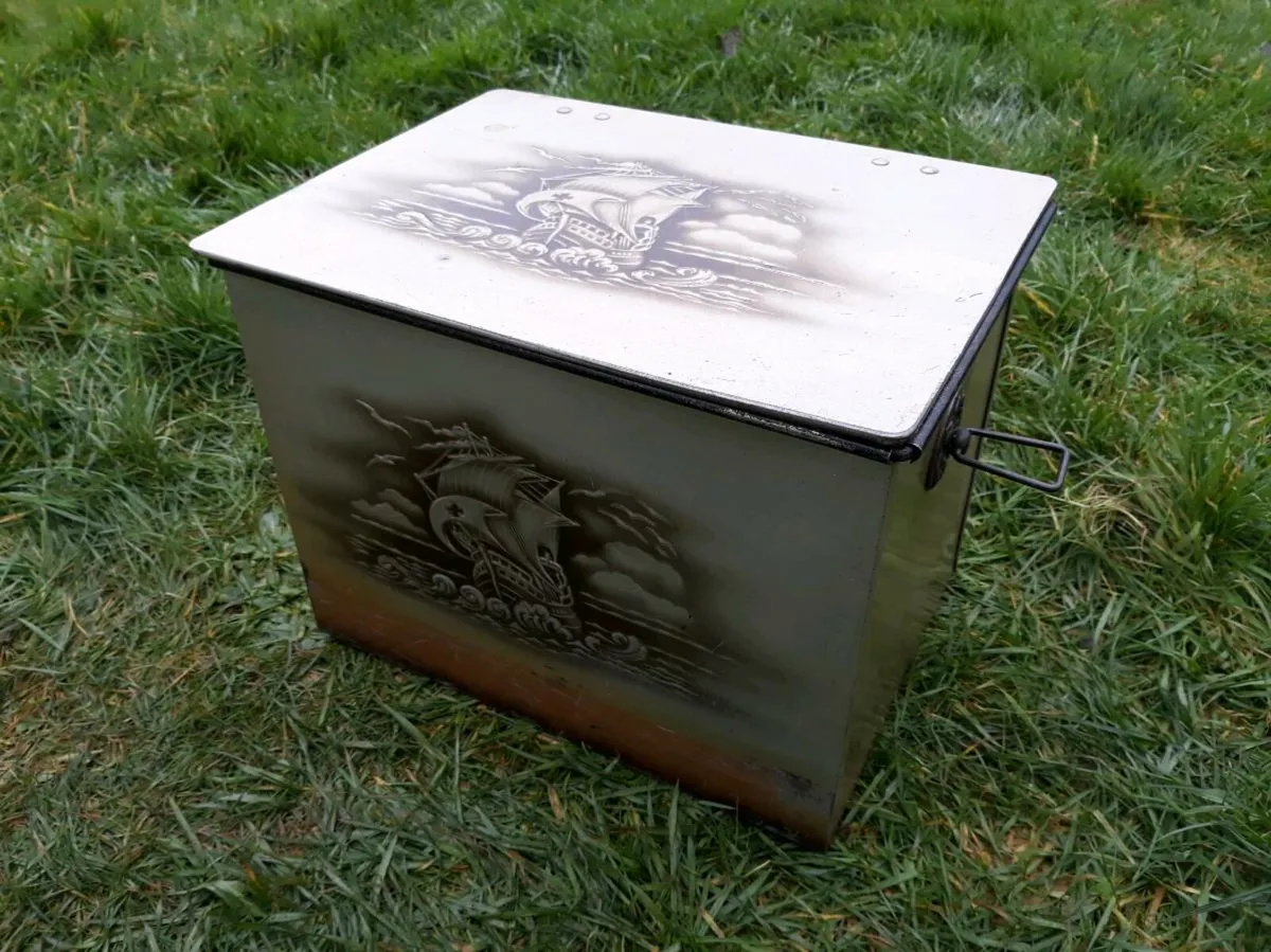 Metal Ornamental Coal Box - Image 1