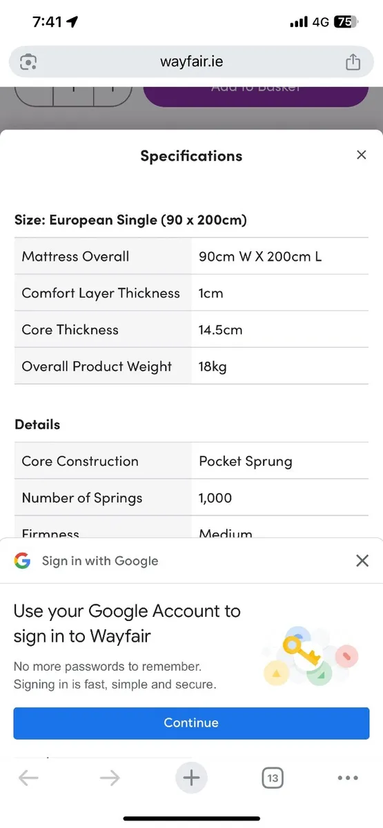 Brand new (unboxed) Stompa pocket Sprung mattress - Image 3