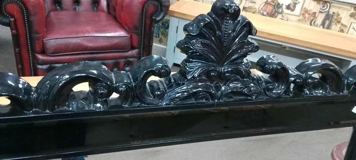 Large Decorative Black Framed Wall Mirror - Image 2