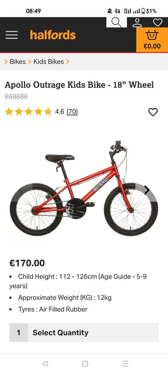 Kids Apollo bike - Image 1