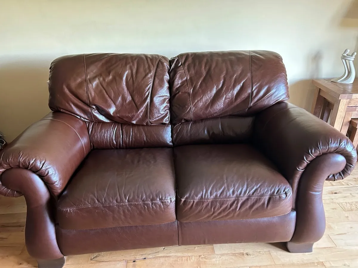 3 Piece Leather Suite - Image 4