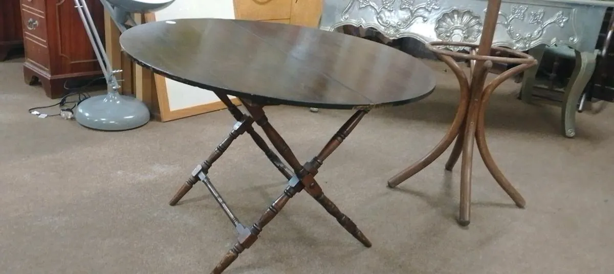 Antique Mahogany Stage Coach Table - Image 1