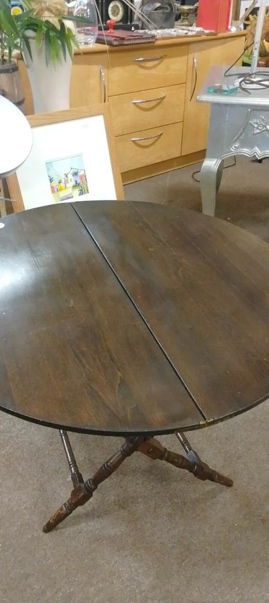 Antique Mahogany Stage Coach Table - Image 2