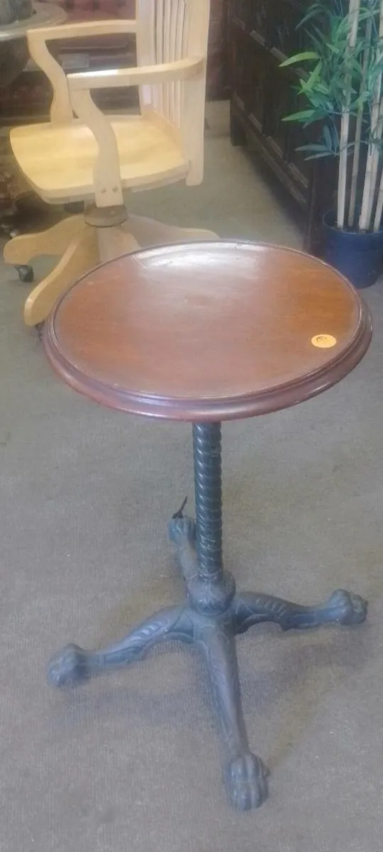 Antique Cast Iron Base Plant Table - Image 1