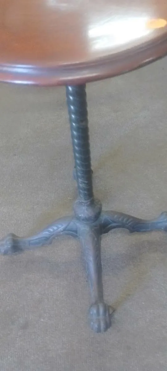 Antique Cast Iron Base Plant Table - Image 2