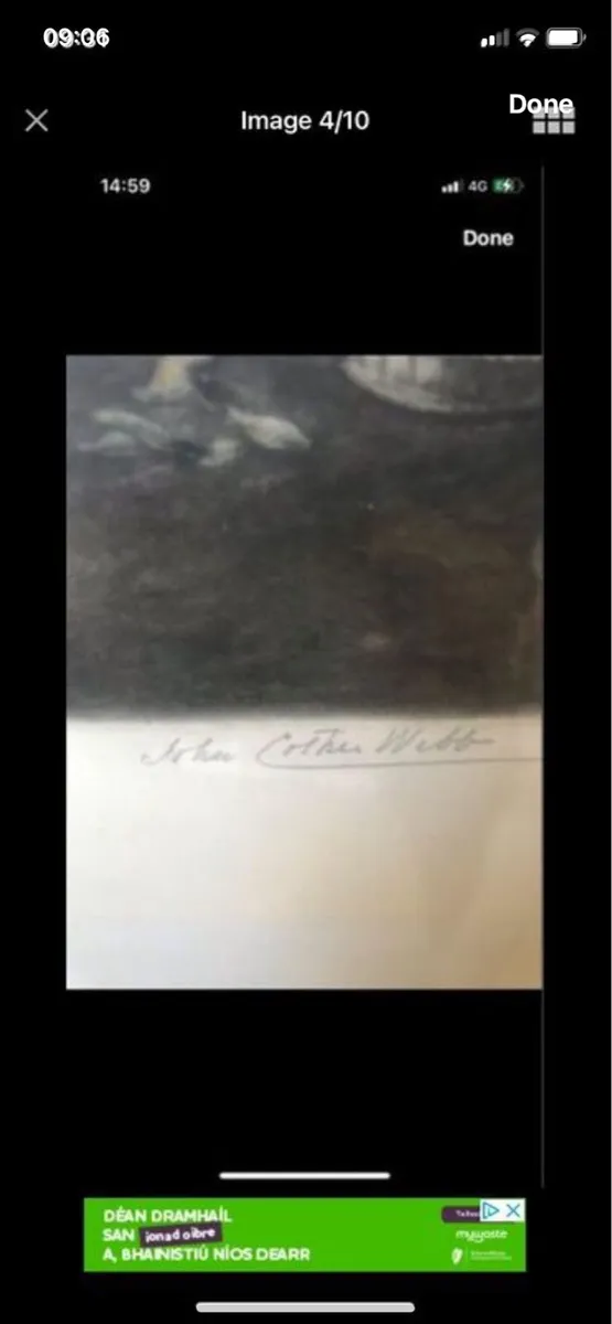 Large John Cotter Webb Mezzotint Print - Image 4