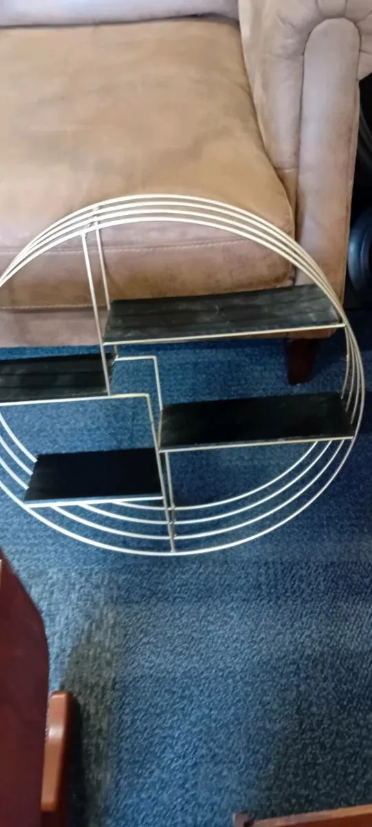 Circular Mid Century Style Wall Shelf