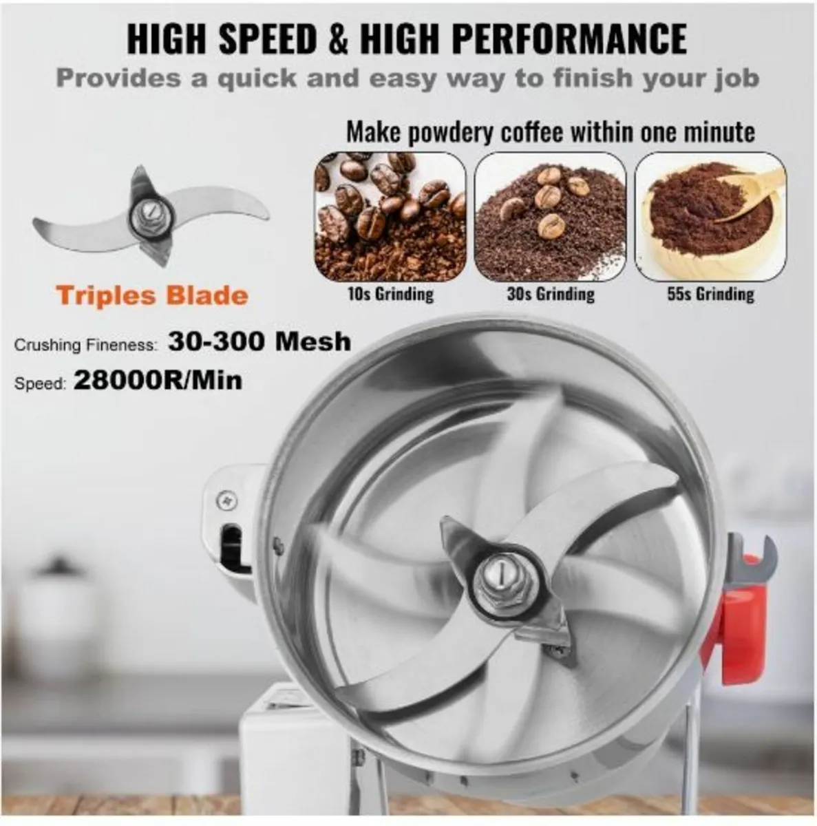 750g Commercial Spice Grinder Electric Grain Mill - Image 3