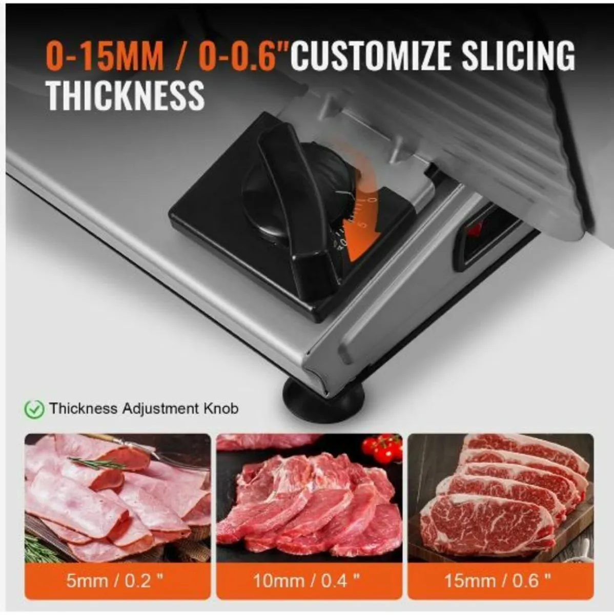 Meat Slicer, 180W Electric Deli Food Slicer - Image 2